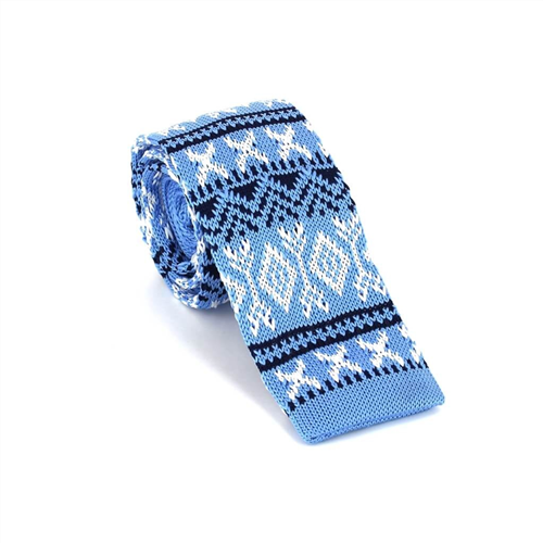 Gestreifte Mehrfarbige Strickkrawatte