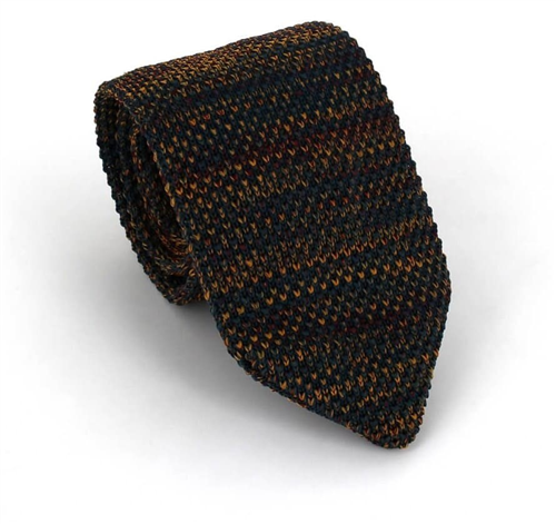 Mehrfarbige melierte Strickkrawatte