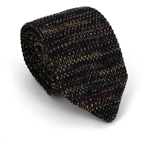 Multicolor melierte Strickkrawatte