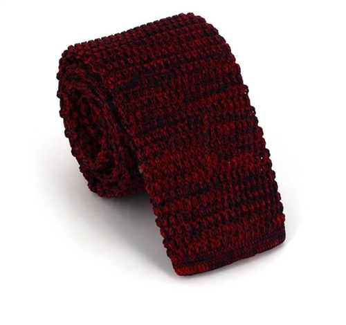Rote Melange Strickkrawatte