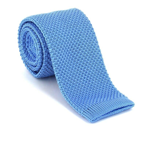 Krawatte Einfarbiges Strickmuster Hellblau