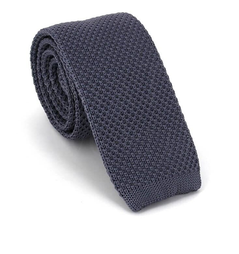 Uni Strickkrawatte Dunkelgrau