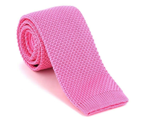 Uni Strick Krawatte Rosa