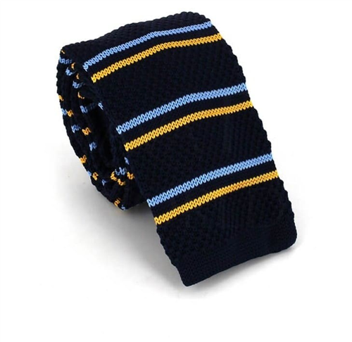 Krawatte Dunkelblaue Gestreifte Strickware