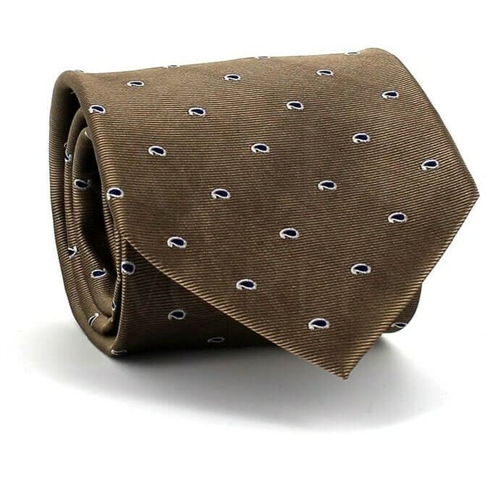 Seidenkrawatte Paisley Ocker