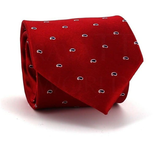 Rote Seidenkrawatte mit Paisleymuster
