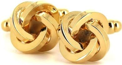 Goldene Manschettenknöpfe mit 4 Knoten