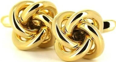 Goldene Manschettenknöpfe mit 4 Knoten II