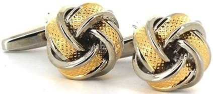 Goldene Manschettenknöpfe mit 4 Knoten III