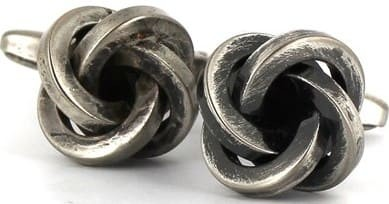 Ärmelknöpfe 4 Metallknoten