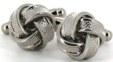 Vierknoten Manschettenknöpfe in Silber