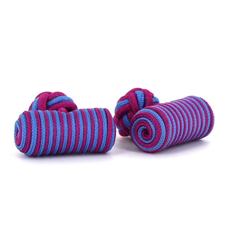 Blau und Fuchsia Fass Ärmelknöpfe