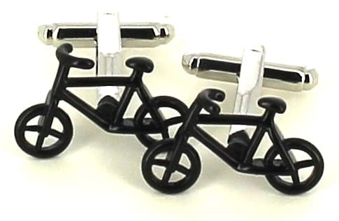 Schwarze Fahrrad Manschettenknöpfe