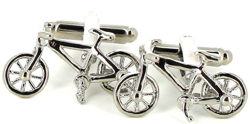 Silberne Fahrrad Manschettenknöpfe