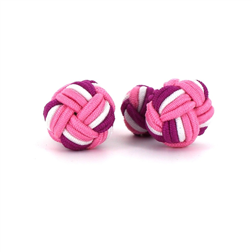 Große rosa, fuchsia und weiße Kugelärmelknöpfe