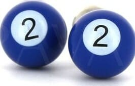 Billardkugel Blaue Manschettenknöpfe 2