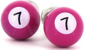 Billardkugel Manschettenknöpfe Pink 7