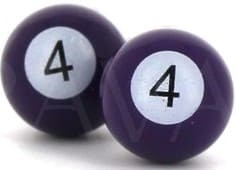 Kugel-Billard-Lila 4 Manschettenknöpfe