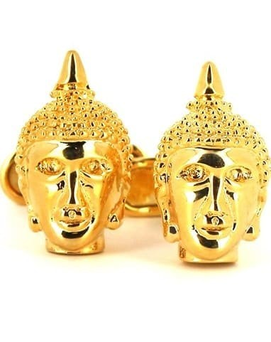 Goldene Buddha Manschettenknöpfe