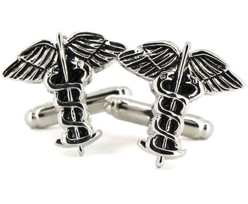 Ärmelknöpfe Caduceus