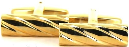 Goldene Zylinder Manschettenknöpfe