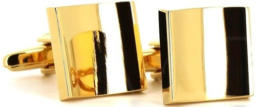 Goldene konkave Manschettenknöpfe