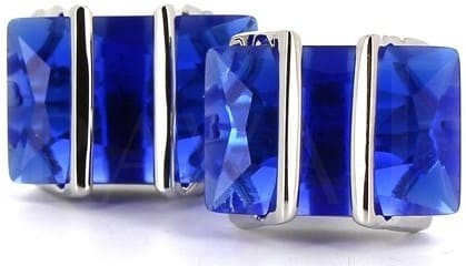 Blauer Kristall-Manschettenknöpfe II