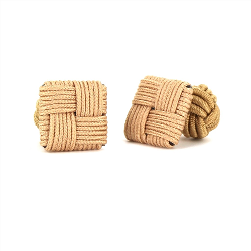 Quadratische Manschettenknöpfe in Beige
