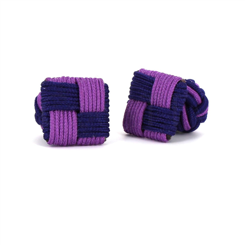 Viereckige Manschettenknöpfe in Magenta und Lila