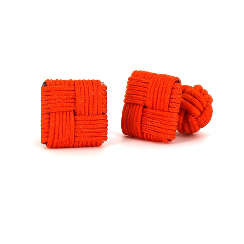 Orange Quadratische Manschettenknöpfe