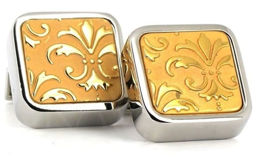 Goldene quadratische Manschettenknöpfe