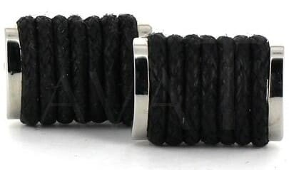 Schwarze Seilärmelknöpfe III