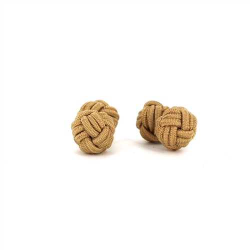 Beige Doppelkugel Manschettenknöpfe