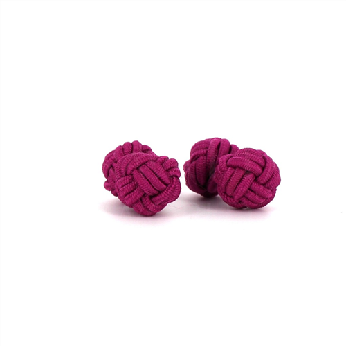 Doppelkugel Manschettenknöpfe in Fuchsia