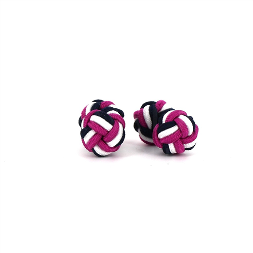 Kugelärmelknöpfe in Pink, Schwarz und Weiß