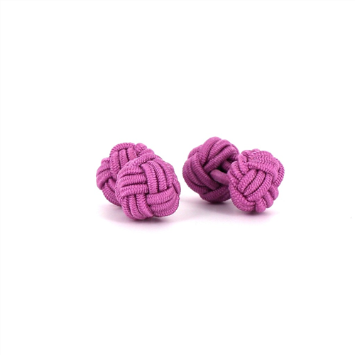 Krawattenklammer Doppelkugel Magenta