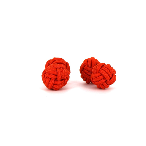 Orange Doppelkugel Manschettenknöpfe