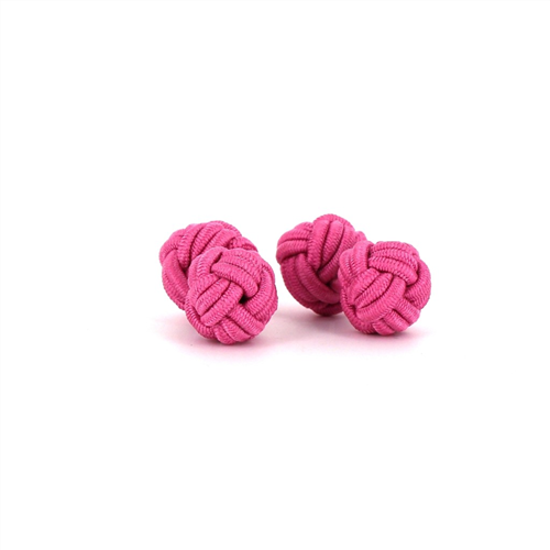 Krawattenklammer Doppelkugel in intensivem Rosa