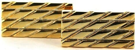 Gold gestreifte Manschettenknöpfe