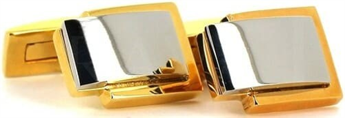 Goldene und silberne Manschettenknöpfe