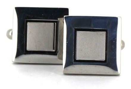 Emaille Doppelquadrat Manschettenknöpfe