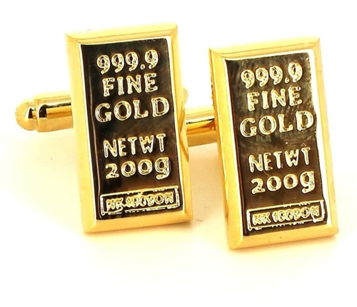 Goldbarren Manschettenknöpfe