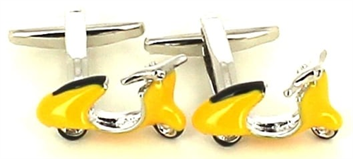 Vespa Gelb Motorroller Manschettenknöpfe