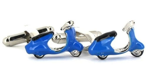 Vespa Blaue Motorroller Manschettenknöpfe