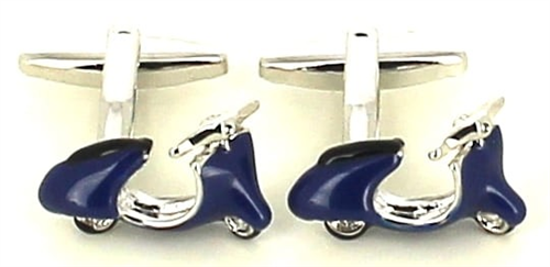 Vespa Motorroller Marineblau Manschettenknöpfe