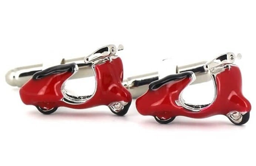 Rote Vespa Roller Manschettenknöpfe
