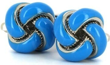 Blau Knoten Manschettenknöpfe V