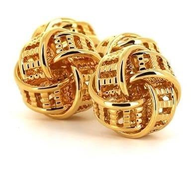 Goldene Knotenmanschettenknöpfe