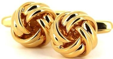 Goldene Knoten Manschettenknöpfe III
