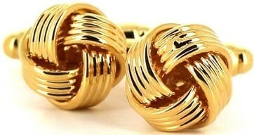 Gold gestreifte Knoten Manschettenknöpfe II